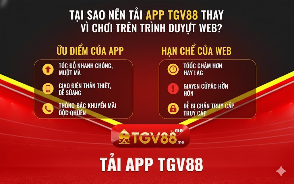 Tại sao nên tải app TGV88 thay vì chơi trên trình duyệt web?