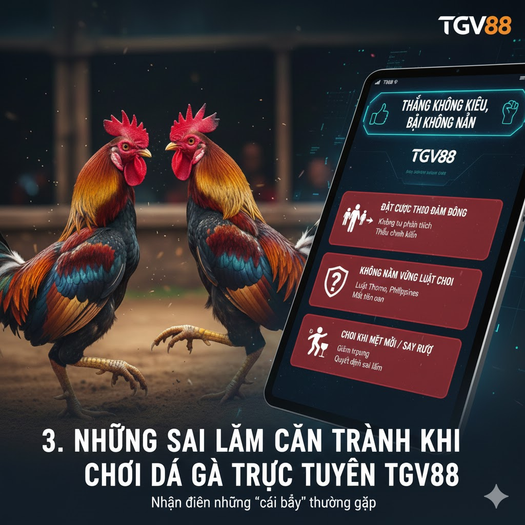 Những sai lầm cần tránh khi chơi đá gà trực tuyến