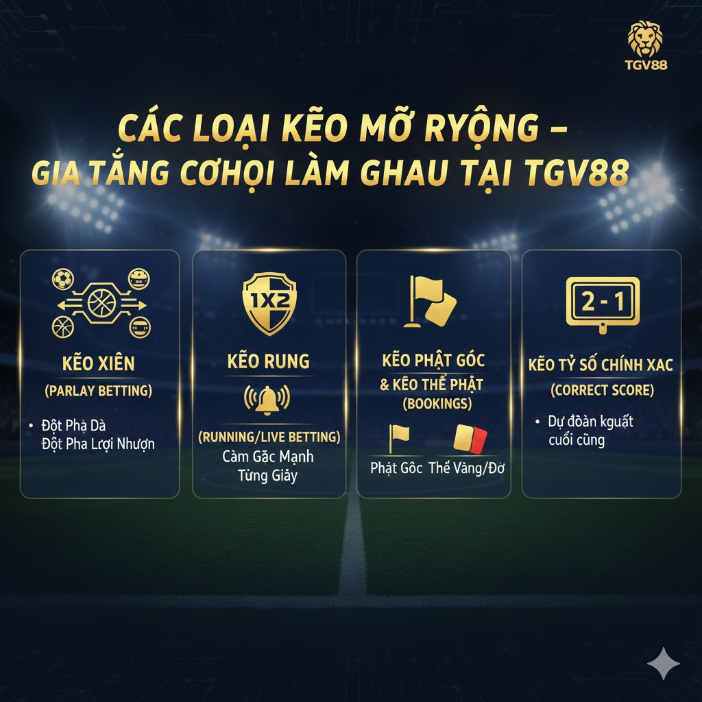 Các Loại Kèo Mở Rộng – Gia Tăng Cơ Hội Làm Giàu Tại TGV88